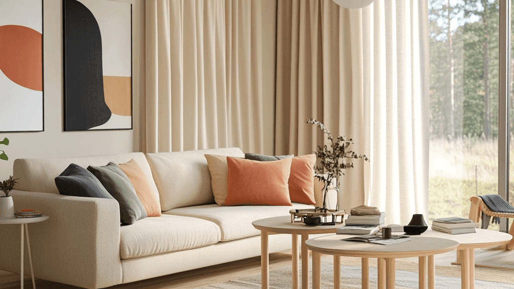 Zasłony w salonie