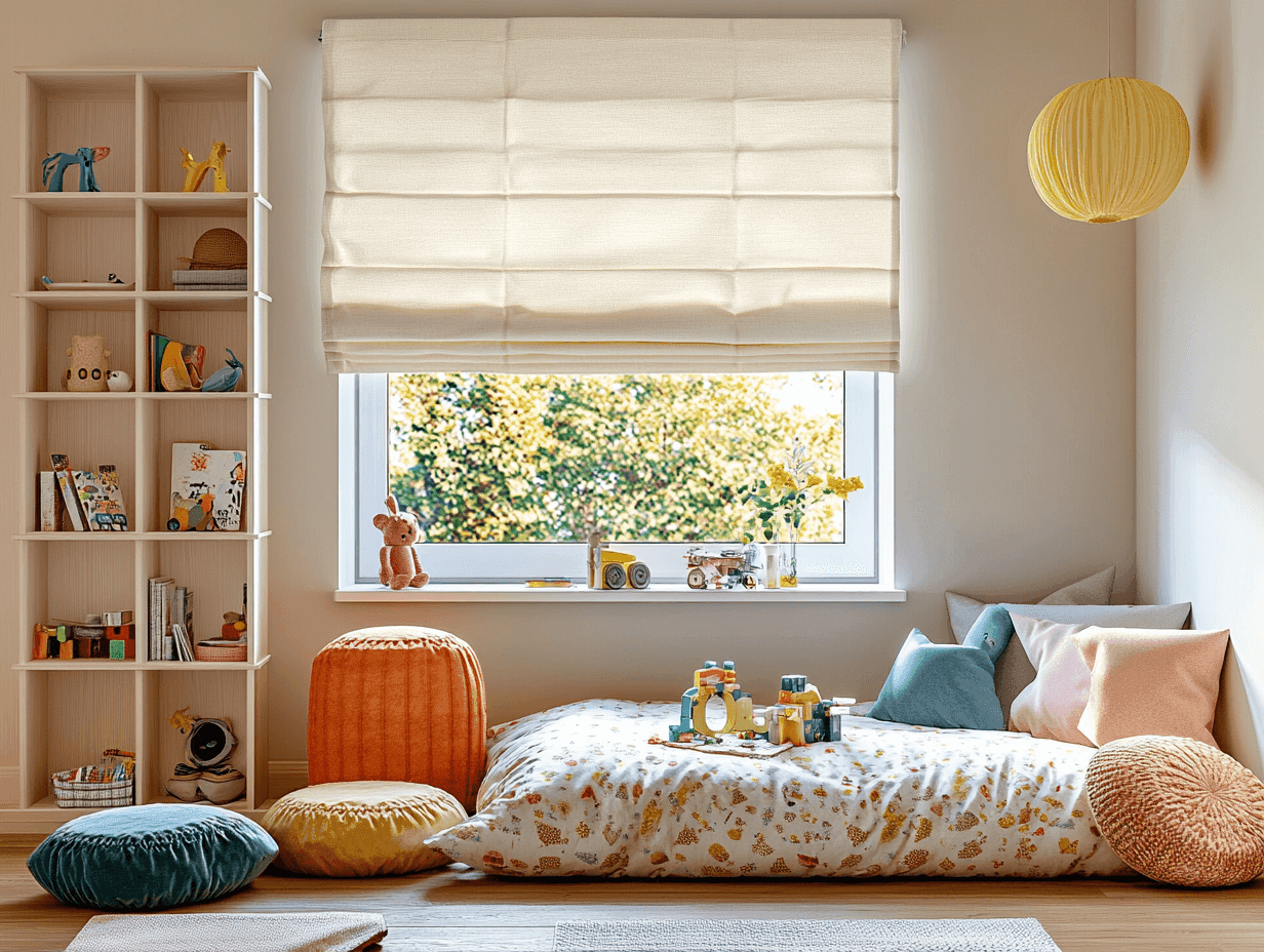 Rolety rzymskie w pokoju dziecięcym
